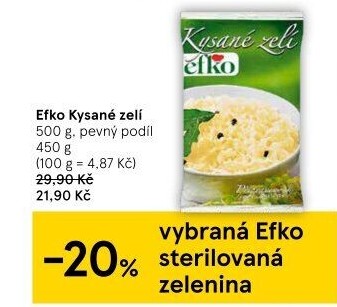 Zelí bílé kysané Efko
