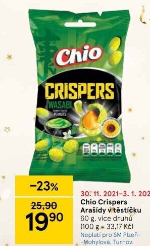Arašídy v těstíčku Crispers Chio