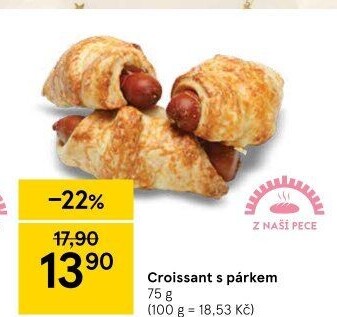 Croissant s párkem