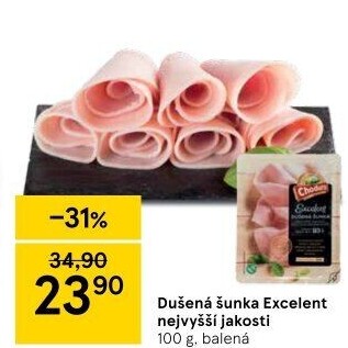 Dušená šunka nejvyšší jakosti Excelent Beskydské uzeniny Chodura