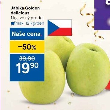 Jablka Golden Delicious
