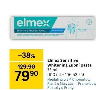 Pasta na zuby Sensitive Whitening Elmex