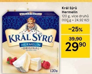 Sýr Hermelín Král sýrů