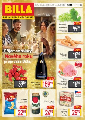 akční leták BILLA 27.12.2021-2.1.2022