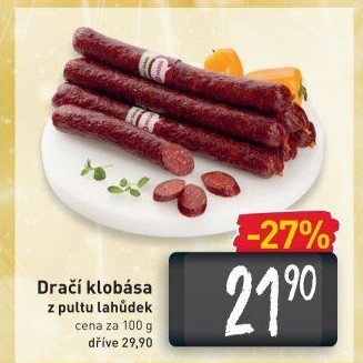 Dračí klobása Maso uzeniny Písek