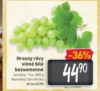 Hrozny bílé bezsemenné