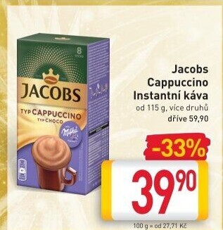 Instantní káva porcovaná Cappuccino Jacobs