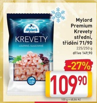 Krevety loupané mražené Premium Mylord