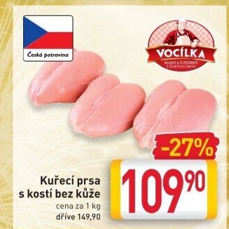 Kuřecí prsa s kostí Vocílka
