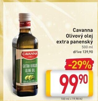 Olivový olej extra panenský Cavanna