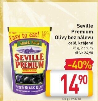 Olivy bez nálevu Seville Premium
