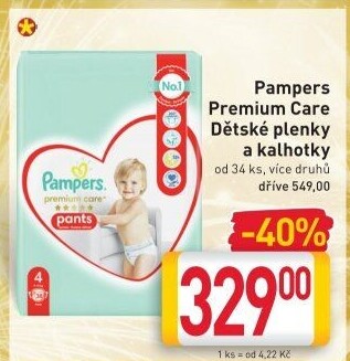 Pleny dětské Pampers Premium Care