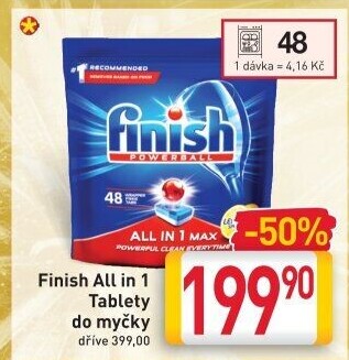 Tablety do myčky All in 1 Max Finish