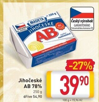 Tuk Jihočeské AB Madeta