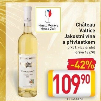 Vína Chateau Valtice - přívlastková