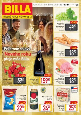 akční leták BILLA 27.12.2021-2.1.2022