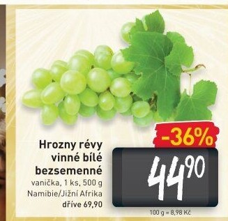 Hrozny bílé bezsemenné