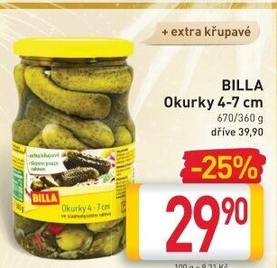 Okurky Billa