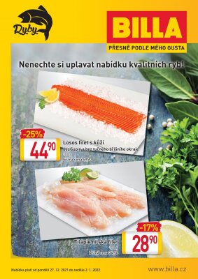 akční leták BILLA 27.12.2021-2.1.2022