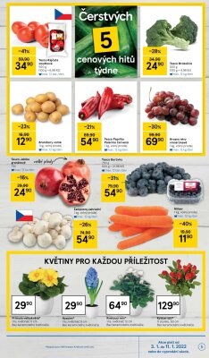 akční leták Tesco 3.1.2022-11.1.2022