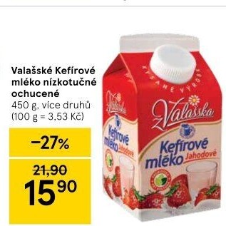Kefírové mléko ochucené Mlékárna Valašské Meziříčí