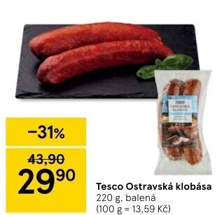Ostravská klobása Tesco