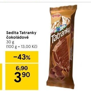 Celomáčené Tatranky Sedita