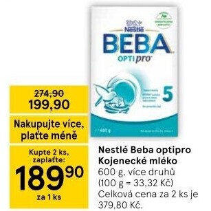 Mléčná výživa Beba Optipro Nestlé