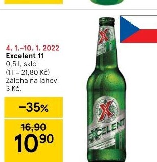 Pivo světlý ležák 11° Excelent