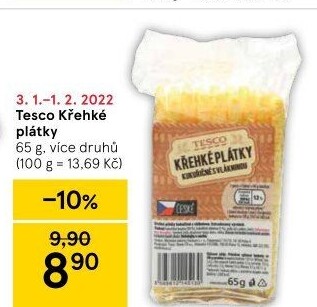 Plátky křehké Tesco