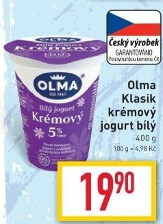 Bílý jogurt krémový 5% Olma