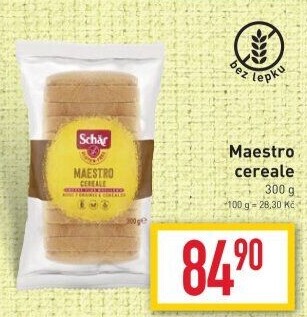 Chléb bez lepku cereální Maestro Schär