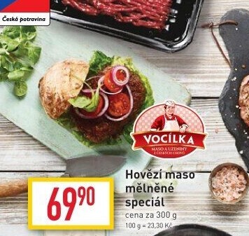 Hovězí mleté maso speciál Vocílka