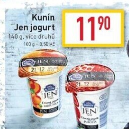 Ochucený Jen jogurt Kunín