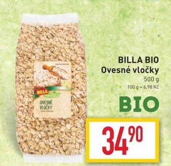 Ovesné vločky Naše Bio Billa