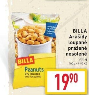 Pražené arašídy Billa