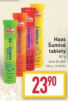 Šumivé tablety Haas
