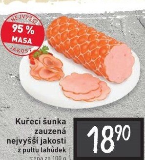 Šunka kuřecí zauzená nejvyšší jakosti
