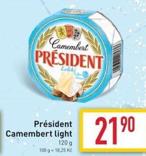 Sýr Camembert light Président