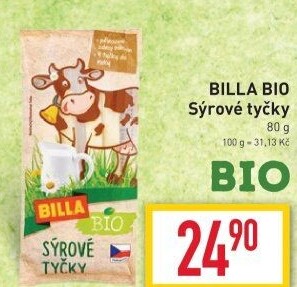 Sýrové tyčky Bio Billa