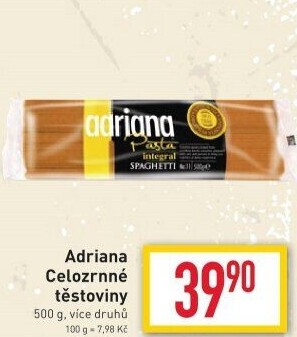 Těstoviny celozrnné Adriana