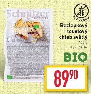 Toustový chléb bez lepku Schnitzer