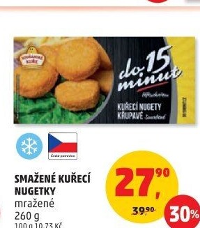 Nugetky kuřecí křupavé mražené Vodňanské kuře