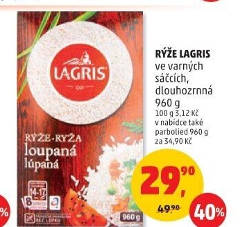 Rýže dlouhozrnná Lagris