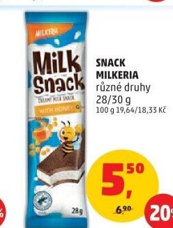 Snack mléčný Milkeria