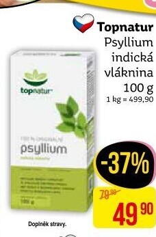 Doplněk stravy na podporu funkce střev Psyllium Topnatur