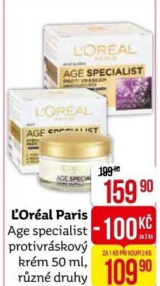 Krém pleťový proti vráskám Age Specialist L'