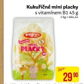 Placky dětské mini Vepy