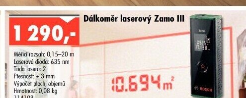 Laserový dálkoměr Zamo Bosch