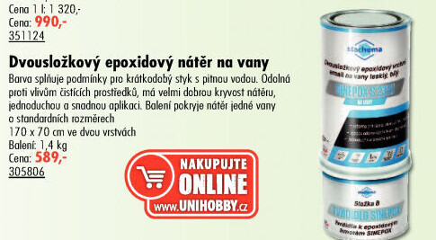 Nátěr na vany Sinepox Stachema